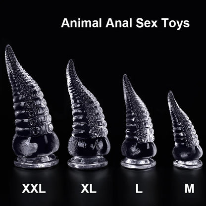 Realistic Tentacle Dildo Octopus Animal Sex Toy Huge Jelly Dildos Anal Plug Progressive Vaginal Dilators Monster Penis Buttplug